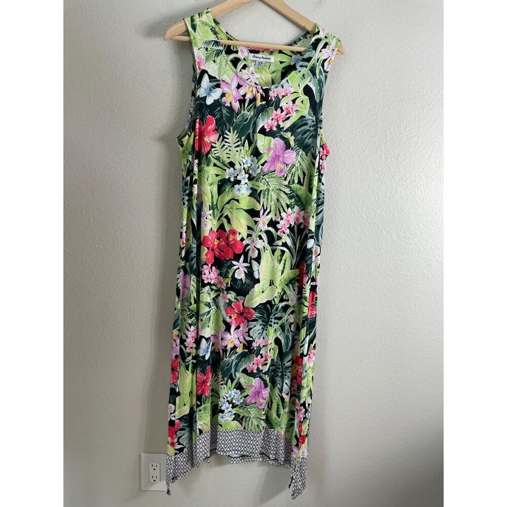 Tommy Bahama Womens Medium Floral Sleeveless Stretch Midi Dress‎ Vacation - Picture 7 of 8